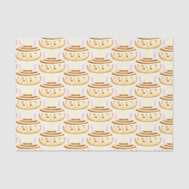 Papel De Seda Bun de Cinnamon de postre dulce conejo (Anverso)