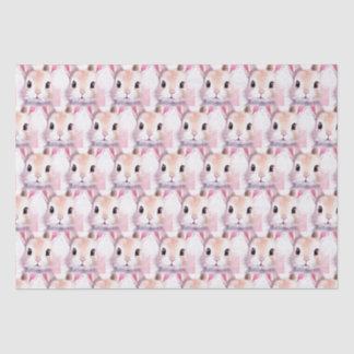 Papel De Seda Bunny Cute Watercolor Ducha bebé rosa