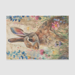 PAPEL DE SEDA BUNNY IN MEADOW DECOUPAGE
