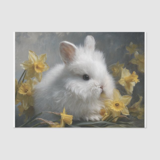 Papel De Seda Bunny with Daffodils  (Anverso)