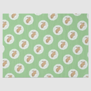 Papel De Seda Bunny y Doily de estilo vintage