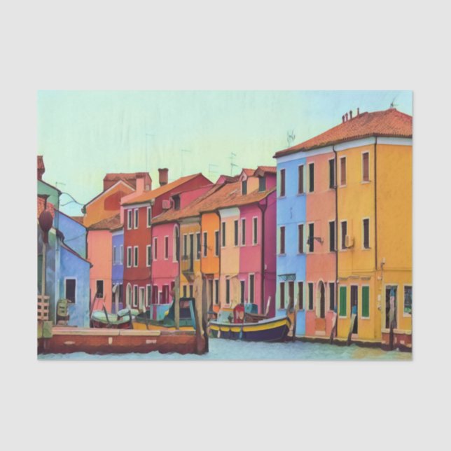 Papel De Seda BURANO - Laguna Veneciana - Burano (Anverso)