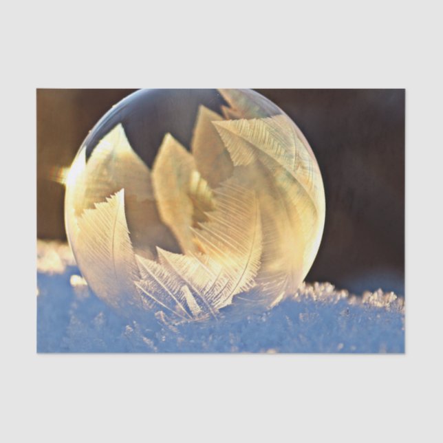 Papel De Seda Burbuja de jabón en nieve (Anverso)