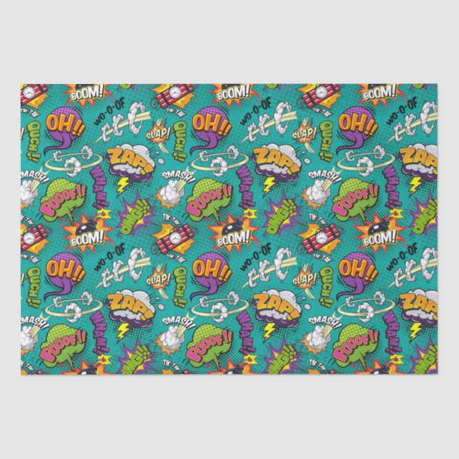Papel De Seda Burbujas de Cómic (Anverso)