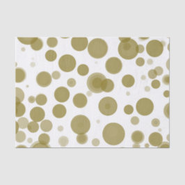Papel De Seda Burbujas de lunares modernos de oro y blanco para
