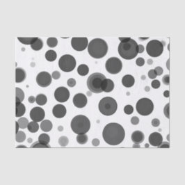 Papel De Seda Burbujas de lunares modernos negros grises blancos