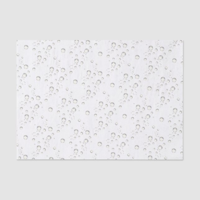 Papel De Seda Burbujas de oro en blanco (Anverso)