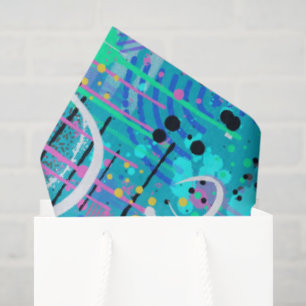 Papel De Seda Burbujas Oceánicas: Arte Maximalista