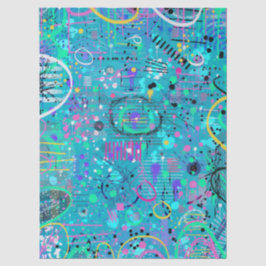 Papel De Seda Burbujas Oceánicas: Arte Maximalista