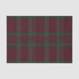 Papel De Seda Burgundy and Green Plaid Tartan Tissue Paper