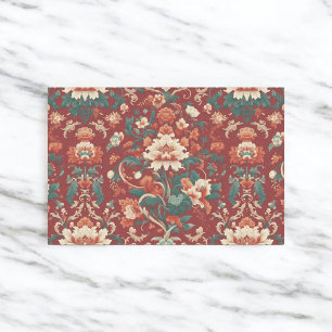 Papel De Seda Burgundy Chinoiserie Grandmillenienne Toile Floral