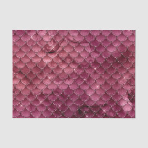 Papel De Seda Burgundy Glam Foil Glitter Sirena