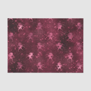 Papel De Seda Burgundy Glam Foil Purpurina Lentejuelas Unicornio