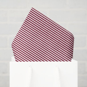 Papel De Seda Burgundy Rojo Elegante Clásico Personalizado Raya