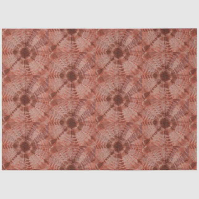 Papel De Seda Burgundy Tie Dye Estilo Tradicional Patrón (Anverso)