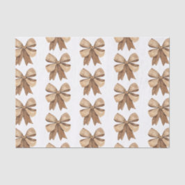 Papel De Seda Burlap Bow Natural de acuarela