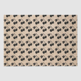 Papel De Seda Burlap y Cherries