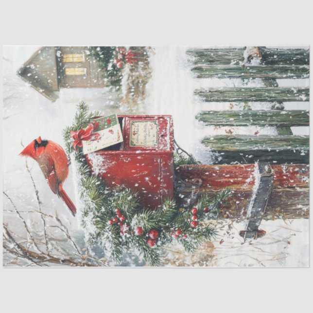 Papel De Seda Buzón de correo de navidades (Anverso)