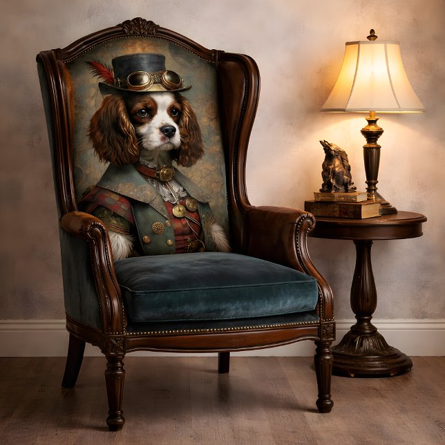 Papel De Seda Caballero Steampunk Perro Caprichoso Vintage (Steampunk Gentleman Dog Portrait – Whimsical Vintage Art Decoupage Tissue Paper Mockup)