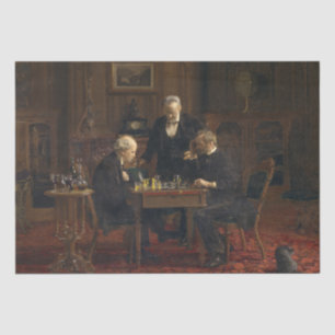 Papel De Seda Caballeros jugando al ajedrez (Thomas Eakins)