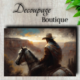 Papel De Seda Caballista del Cañón Decoupage