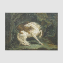 Caballo atacado por un león (por Théodore Géricaul