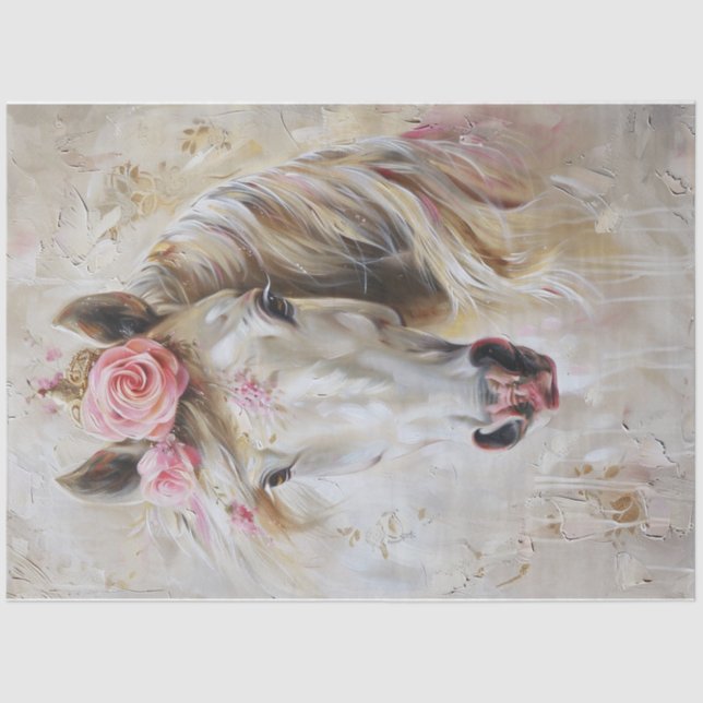 Papel De Seda Caballo Celestial Cuatro (Anverso)