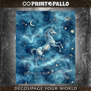 Papel De Seda Caballo celestial en el espacio