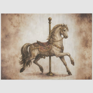 Papel De Seda Caballo de Carrousel Antiguo – Feria de Antigüedad