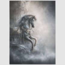 Caballo de carrusel gótico de romance oscuro para 