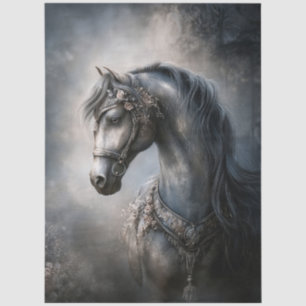 Papel De Seda Caballo de carrusel gótico vintage para decoupage