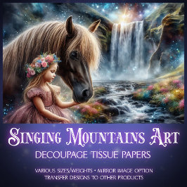 Papel De Seda Caballo de cascada encantado y desenlace de prince