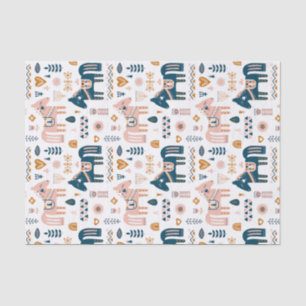 Papel De Seda Caballo de Folkart nórdico