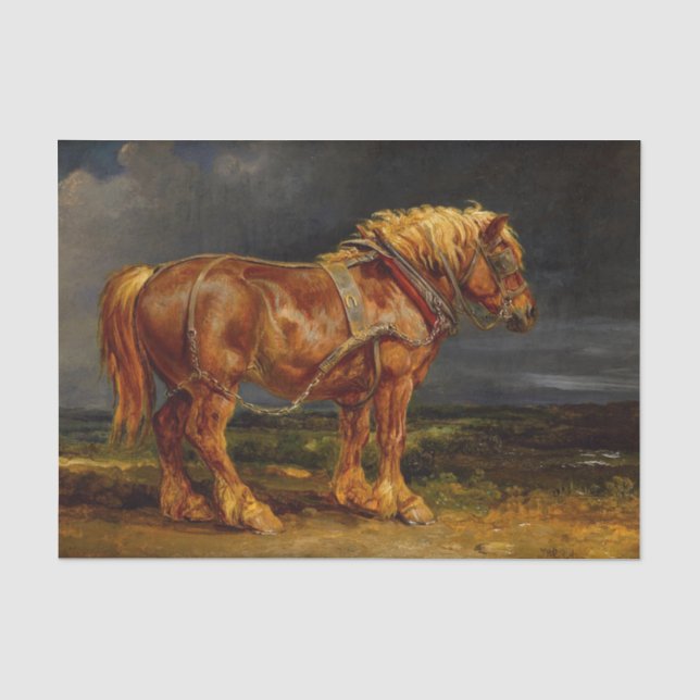 Papel De Seda Caballo de granja (por James Ward) (Anverso)
