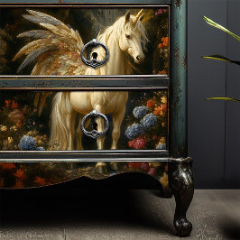 Papel De Seda Caballo de hadas fantasticas con alas multicolores