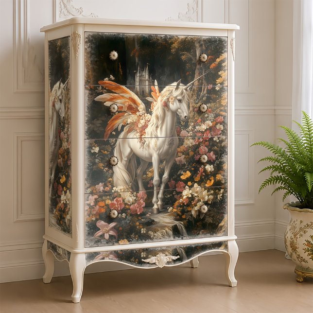 Papel De Seda Caballo de Hadas Naranja Floral Bosque Reciclaje C (Subido por el creador)