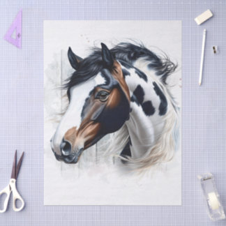 Papel De Seda Caballo de Pintura Americano Decoupage