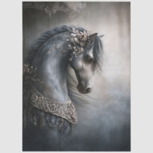 Papel De Seda Caballo de tiovivo gótico de la era victoriana par