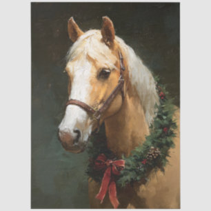 Papel De Seda Caballo de vacaciones decoupage con corona