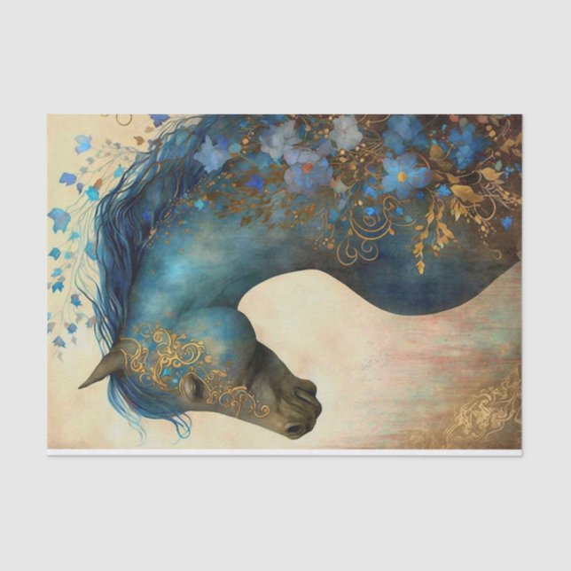 Papel De Seda Caballo elegante (Anverso)