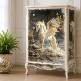 Papel De Seda Caballo Fantástico del Océano Mitológico Unicornio