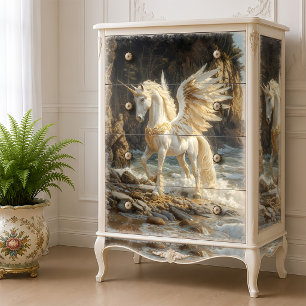 Papel De Seda Caballo Fantástico del Océano Mitológico Unicornio