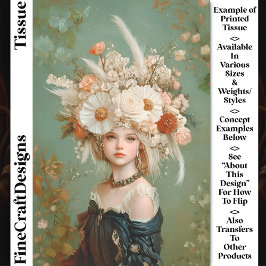 Papel De Seda Caballo Floral Extravagante, Desconexión CN9 Mujer