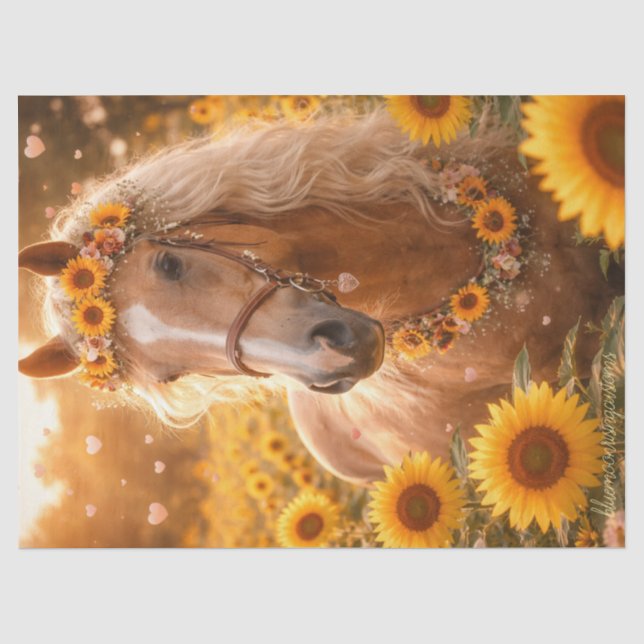 Papel De Seda Caballo girasol (Anverso)