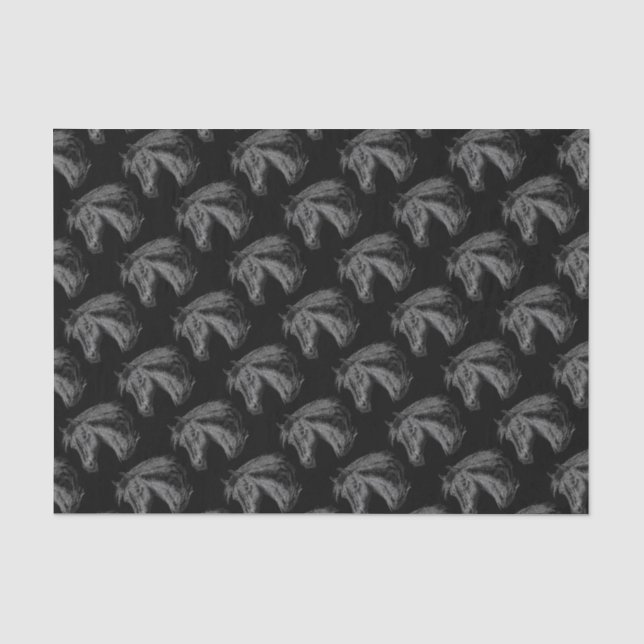 Papel De Seda Caballo: negro (Anverso)