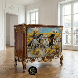 Papel De Seda Caballo Salvaje Mustang Rústico Decoupage