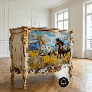 Papel De Seda Caballo Salvaje Mustang Rústico Decoupage