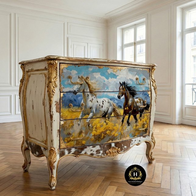 Papel De Seda Caballo Salvaje Mustang Rústico Decoupage (Subido por el creador)