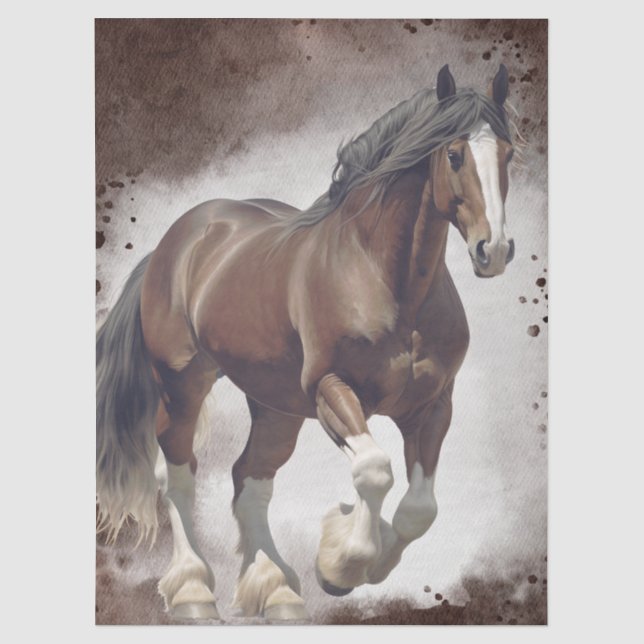 Papel De Seda Caballo Shire (Anverso)