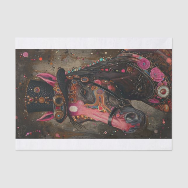 Papel De Seda Caballo Steampunk (Anverso)
